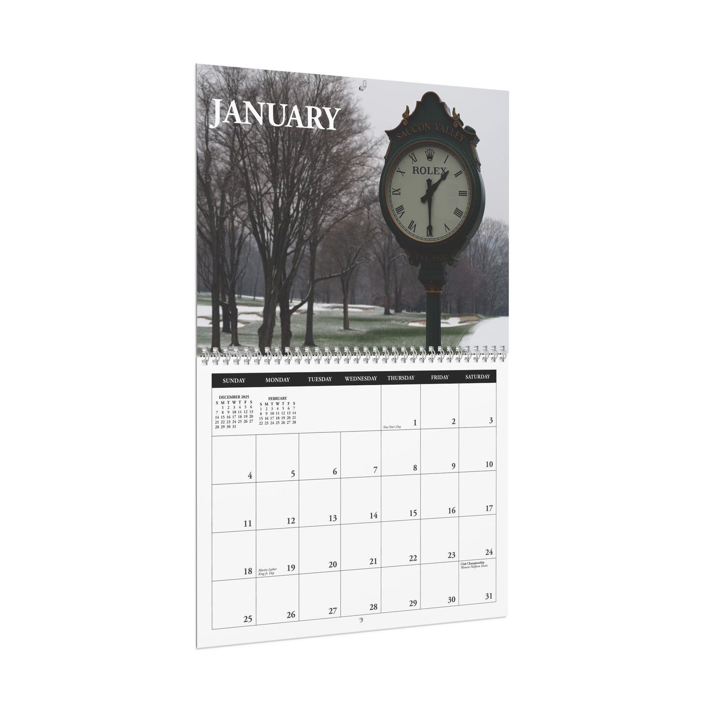2026 Saucon Valley Country Club Wall Calendar