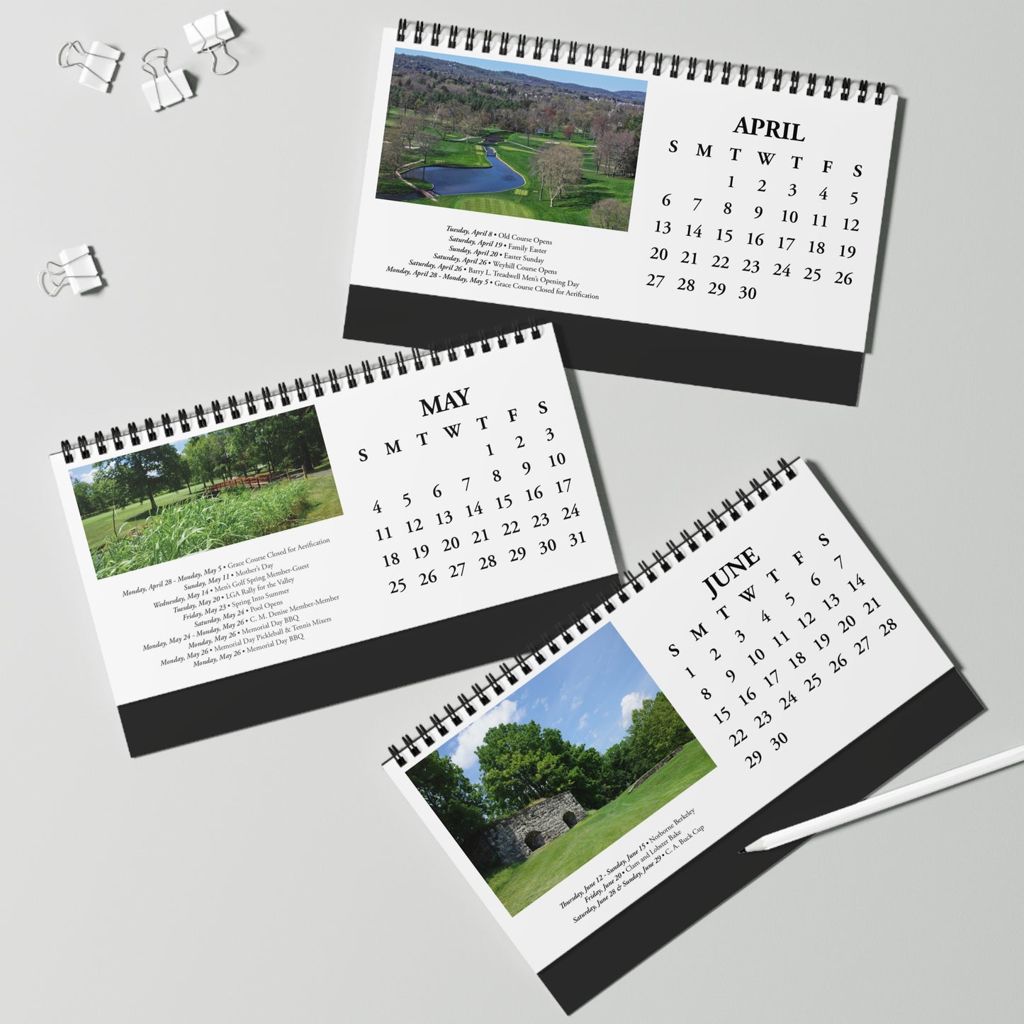 2025 Saucon Valley Country Club Desktop Calendar